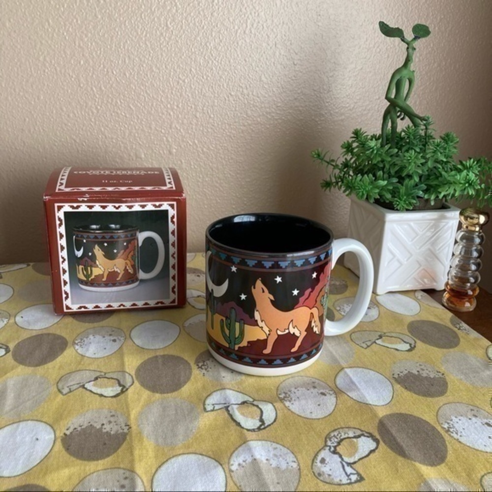 Potpourri Designs 1996 Coyote Serenade Aztec mug with box